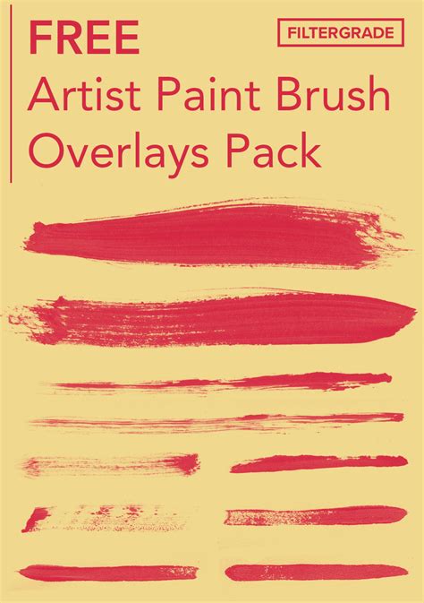 Free Artist Paint Brush Overlays Pack Filtergrade