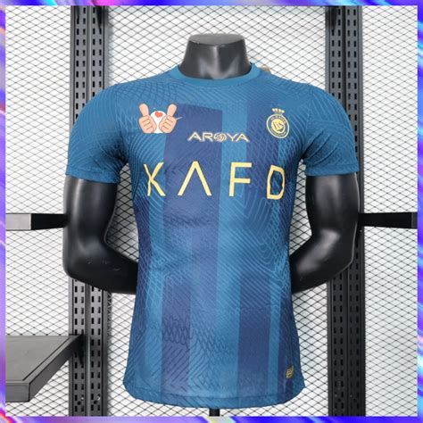 Jogador Edição 23 24 Al Nassr FC Away Jersey Camisa De Futebol