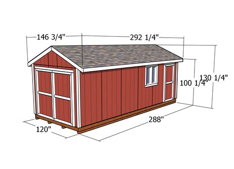 1024 Gable Shed Plans Dimensions MyOutdoorPlans