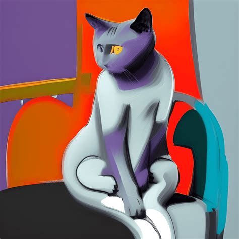 Abstract Cat Paintings · Creative Fabrica