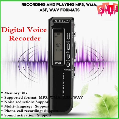 Digital Voice Recorder Pen Multi Language 8gb Memory Auto Recording Mini Audio Recorder Phone