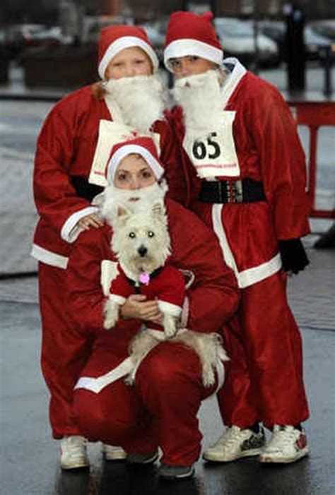 Santas Take To Streets In Shropshire Christmas Celebrations