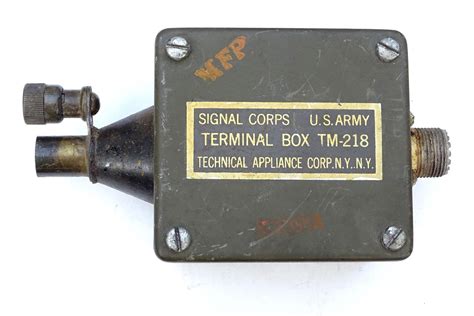 Terminal Box TM 218 U S Army Signal Corps