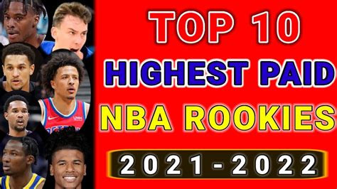 Top 10 Highest Paid NBA Rookies YouTube