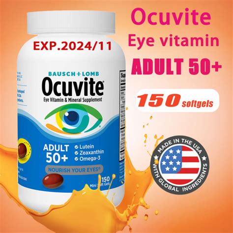 Ocuvite Adult 50 Eye Vitamin Mineral Supplement 150 Softgels Th