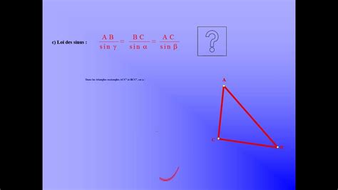 Théorème Dal Kashi De Pythagore De Thalès Loi Des Sinus Youtube