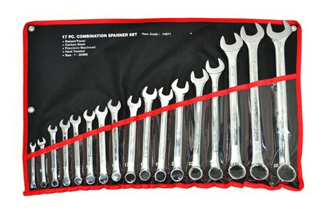 Tools XP 17 Piece Metric Combination Ring Spanner Tool Roll 7 32mm