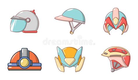 Los Iconos Del Casco Del Corredor Fijaron El Vector 9 Ilustración Del