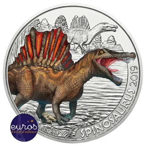 PIÈCE 3 EUROS commémorative AUTRICHE 2019 Spinosaurus Série