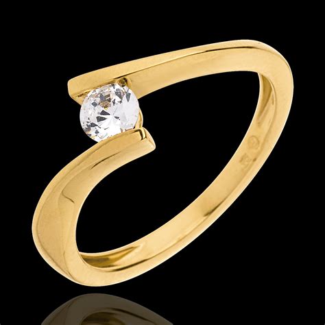 Solitaire Nid Pr Cieux Apostrophe Or Jaune Carats Diamant