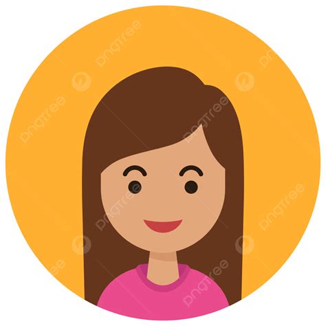 Gambar Ilustrasi Vektor Avatar Rambut Panjang Wanita Kartun Kartun Wanita Avatar Png Dan