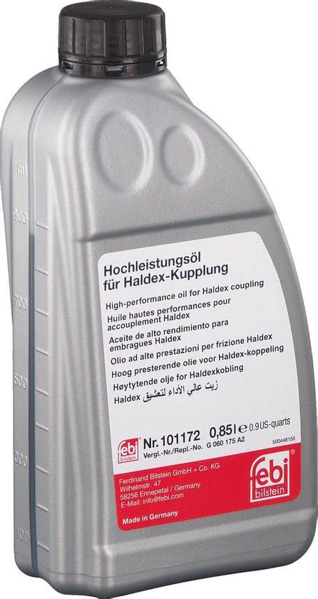 Febi Bilstein Haldex Koppeling Olie 1L 1Liter 101172 Bol