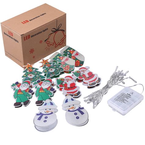 Dystyle Led Christmas Tree Snowman Snowflake Led String Lights For New