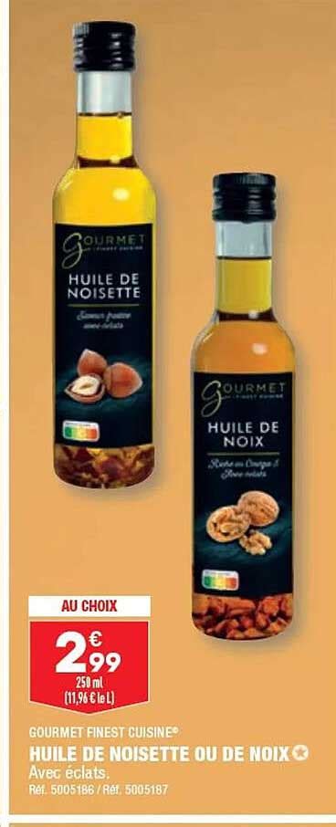 Promo Gourmet Finest Cuisine Huile De Noisette Ou Denoix Chez Aldi