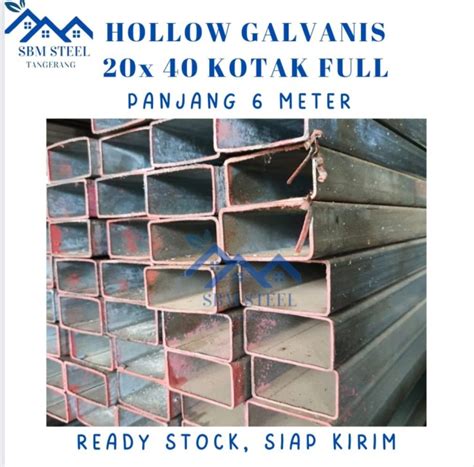 Jual Hollow Galvanis X Kotak Full Tebal Mm Full Panjang Meter