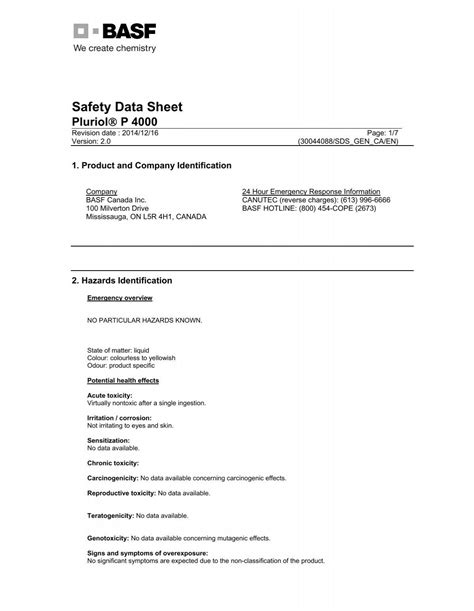 Safety Data Sheet