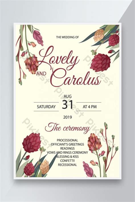 Wedding Card Poster Design Ai Free Download Pikbest