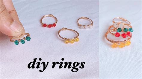 Diy Rings Wire Wrapped Ring Making Wire Wrapped Crystal Rings For Beginners Sriya Creations