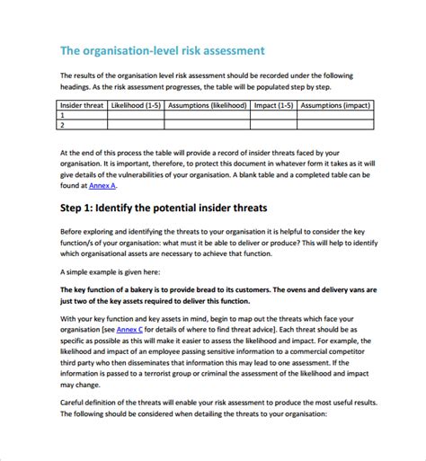 ACH Risk Assessment Template