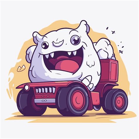 Cute Dessin Anim Camion Monstre Illustration Vectorielle D Un Camion