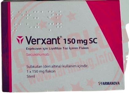 VERXANT 150 MG SC ENJEKSIYON ICIN LIYOFILIZE TOZ ICEREN 1 FLAKON KUB