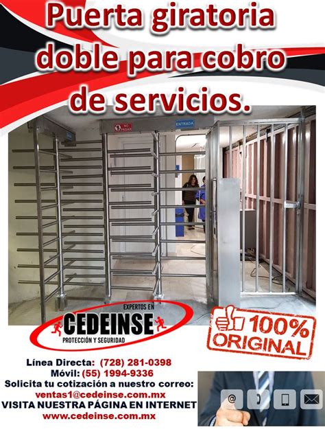 Puerta Giratoria Doble Para Cobro De Servicios Puerta Giratoria