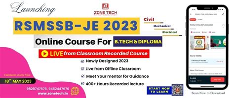 Zone Tech Launches RSMSSB JE 2023 Online Course Your Pathway To