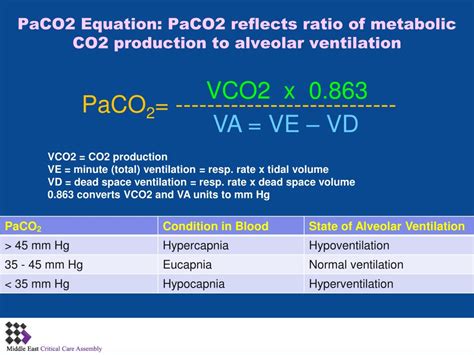 Pulmonary Ventilation Equation