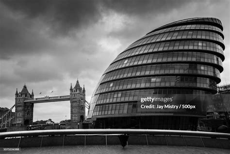 Dramatic Skies Over Tower Bridge City Hall London High Res Stock Photo