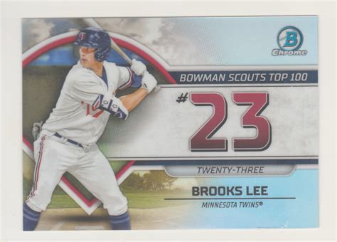 2023 Bowman Chrome SCOUTS TOP 100 REFRACTOR BTP 23 BROOKS LEE RC