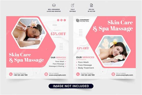 Premium Vector Spa Massage And Skincare Treatment Promotional Poster