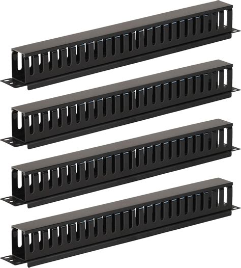 Lancher 19 Inch 1u Cable Management Horizontal Cable Rack Mount Manager With