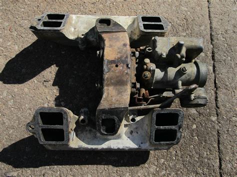 50 S Ford Marine Street Rod Y Block Interceptor Manifold W Carter YH