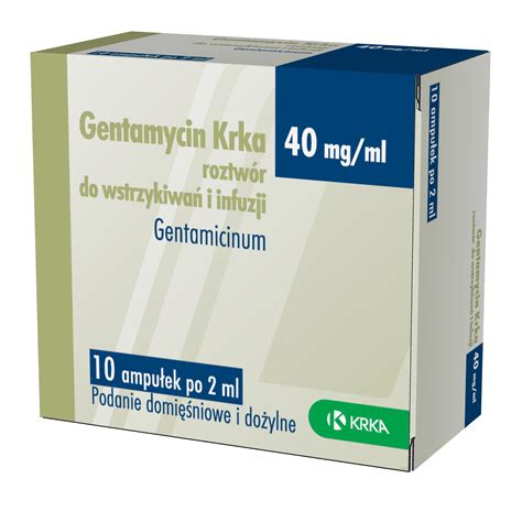 Gentamycin Krka 40 Mgml Roztwór Do Wstrzykiwań I Infuzji Krka