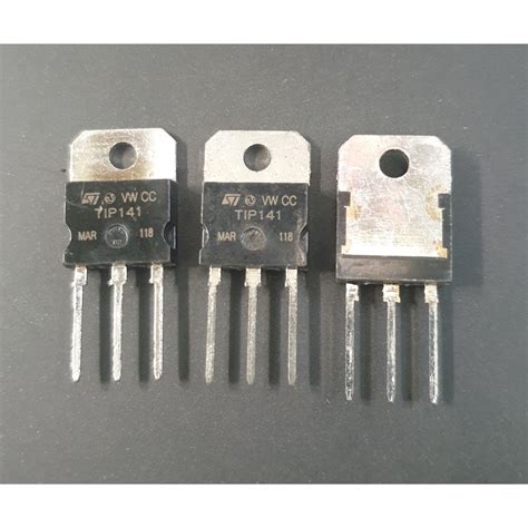 Tip141 TIP 141 NPN Darlington Bipolar Power Transistor 10A 80V Shopee