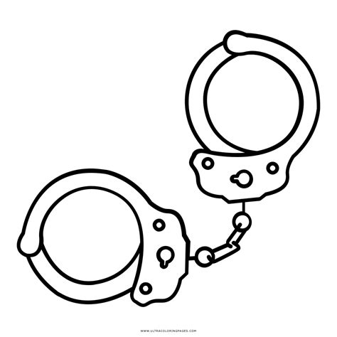 Police Handcuffs Coloring Page Coloring Pages