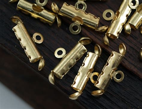 Slide Lock Clasp 50 Raw Brass 4 Strand Slide Lock Clasps Etsy