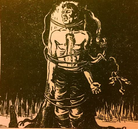 Doc Savage Pulp Interior Illustration From THE CRIMSON SERPENT Pulp