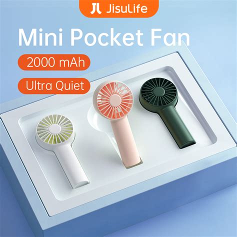 Jisulife Mini Fan Portable Rechargeable Speed Strong Wind Handheld