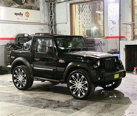 Check Out This Convertible Mahindra Thar With 24 Inch Alloy Wheels