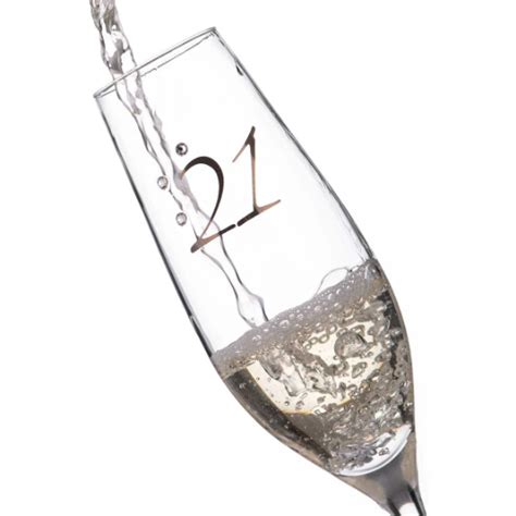 21st Birthday Champagne Glasses With Swarovski Crystals Set Of 2 Diamante Home