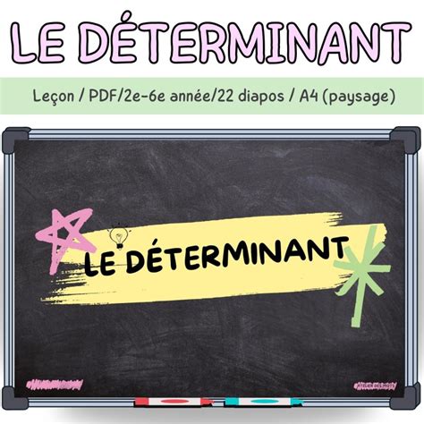 Le déterminant Leçon