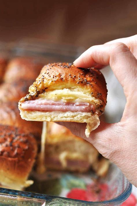 Ham And Cheese Hawaiian Roll Sliders Recipe Recipes Hawaiian Roll