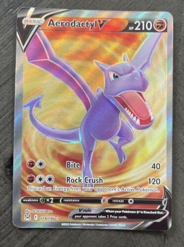 Aerodactyl V 179196 Lost Origin Full Art Ultra Rare Pokemon Card Mint