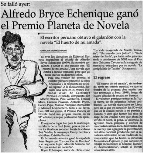 Alfredo Bryce Echeñique ganó el Premio Planeta de Novela artículo