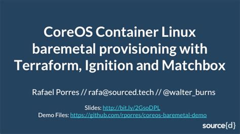 CoreOS Container Linux Baremetal Provisioning With Terraform Ignition