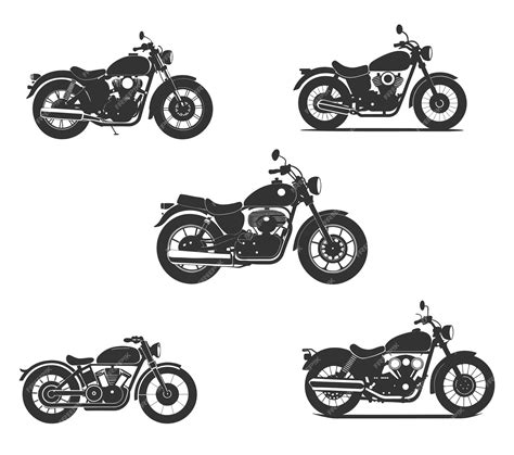 Premium Vector Motorbike Logo Icon Silhouette Vector Style With White