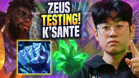 Zeus Testing K Sante In Kr Soloq T Zeus Plays K Sante Top Vs Fiora