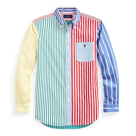 Ralph Lauren Custom Fit Striped Poplin Fun Shirt For Men Lyst