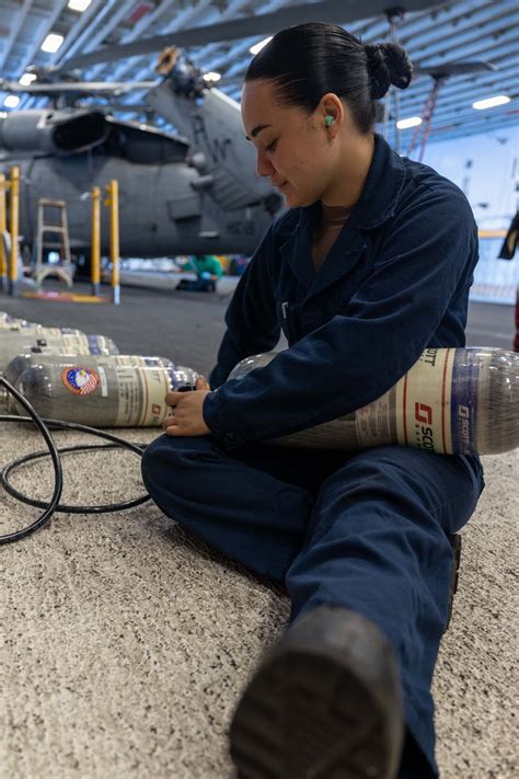 Dvids Images Uss Bataan Sailor Fills Scbas Image Of